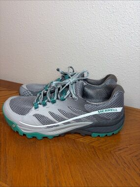 Merrell M Select Unifly gray and teal trail running shoes Size 8.5